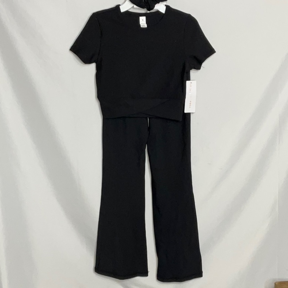 Yogalicious Black Kids 3 Piece Set Size 12 - Picture 3 of 8